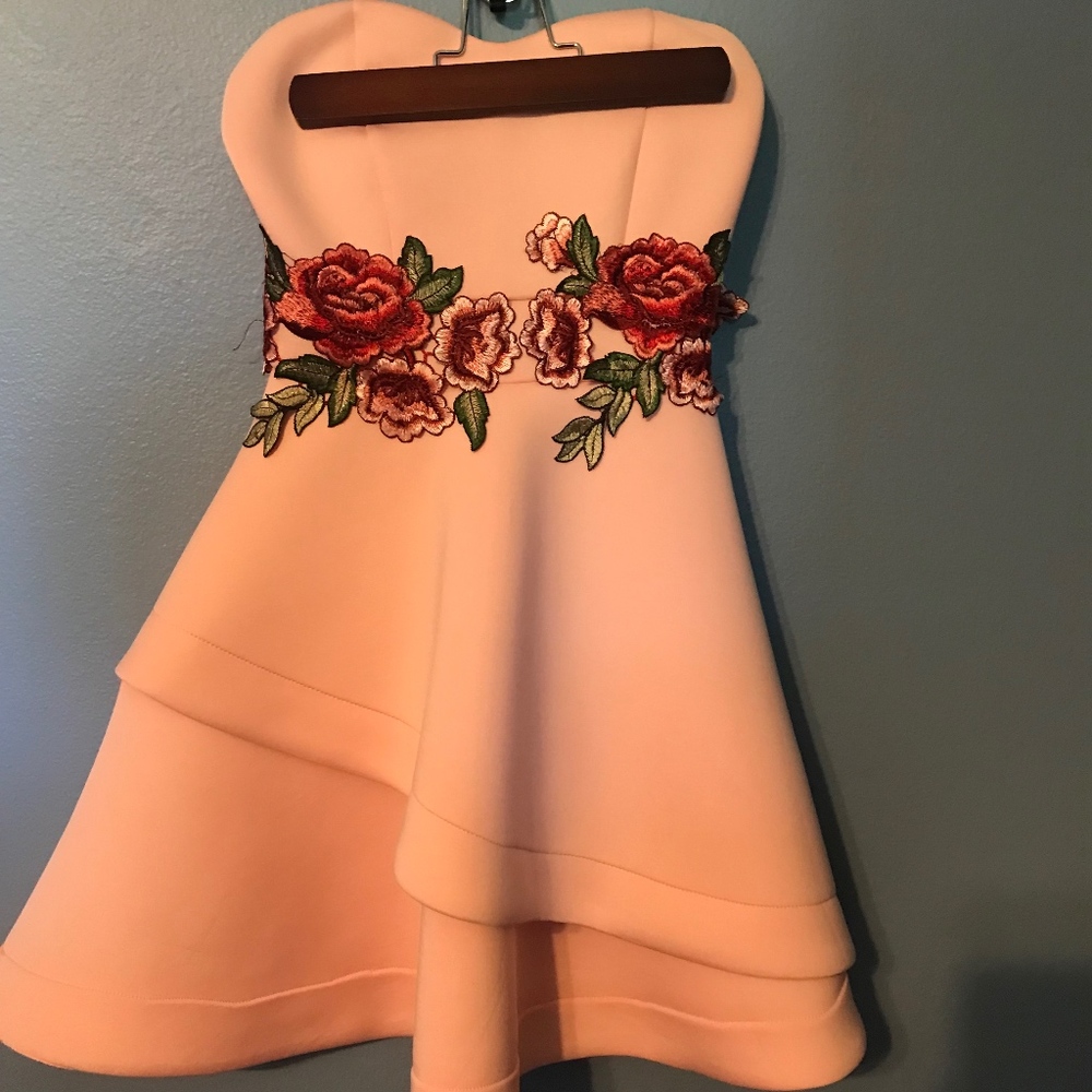 Pink Strapless Dress